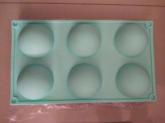 Silicon 6 Round Sphere Mould