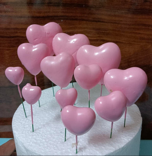 Heart Faux Pink Colour  20 pcs pack