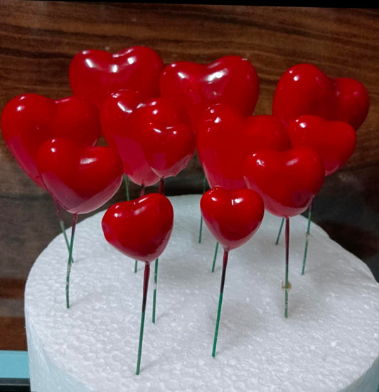 Heart Faux Red Colour 20  pcs pack