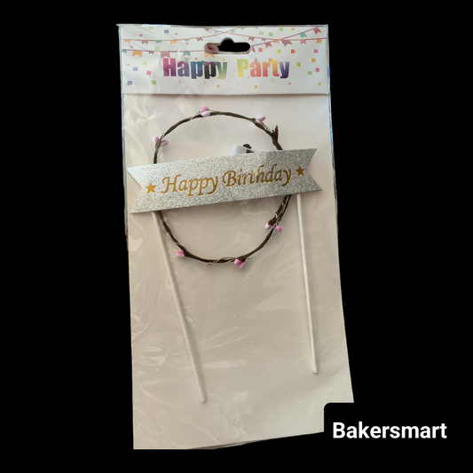 HAPPY BIRTHDAY LED TOPPER ROUND