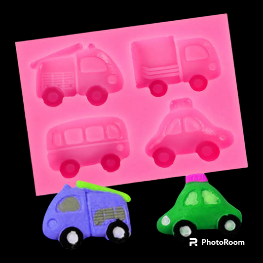 4 Cavity Small CartoonTruck Cab Mould