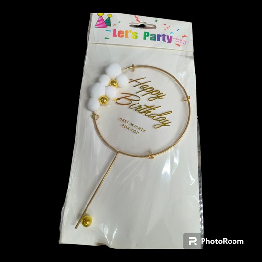 RING TOPPER WITH POM POM