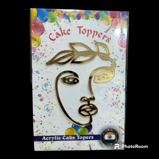 Lady Face Cut Out Topper#3