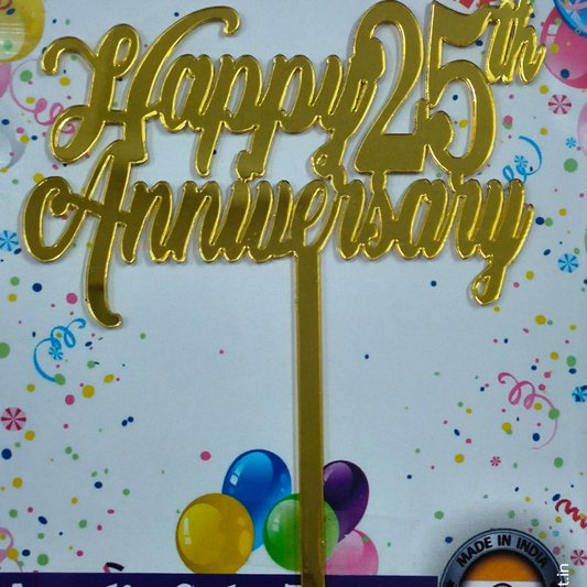Happy Anniversary Acrylic Topper 5''#2