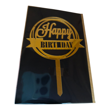 Happy Birthday Acrylic Topper 5''#35