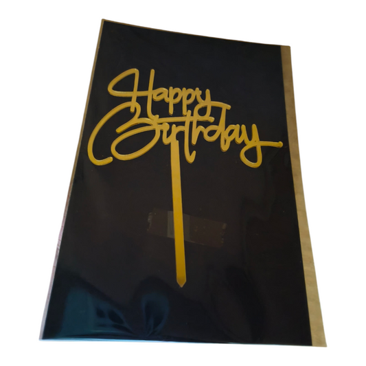 Happy Birthday Acrylic Topper 5''#33