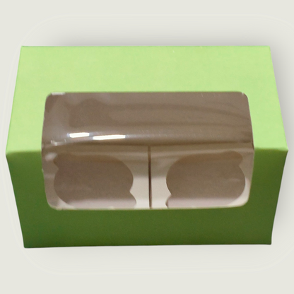 2 Cup Cake / 2 Jar Box Mint Green- 10 PC's pack