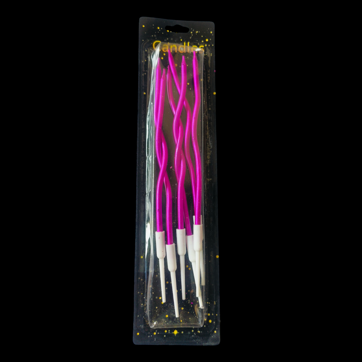 SPIRAL CANDLE  PINK PACK OF 6