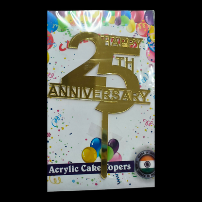 Acrylic Cake Topper 25th Happy Anniversary
