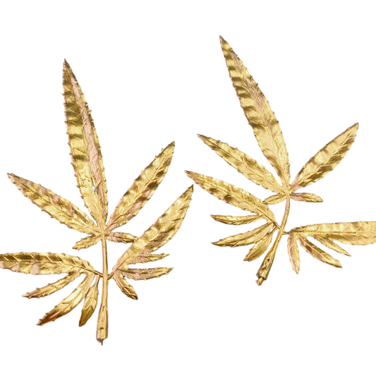 Golden Leaf Cake Topper pack of 2 PC's #3