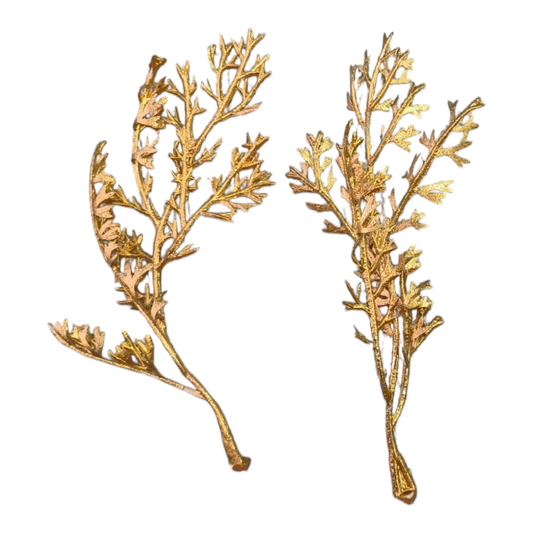 Golden Leaf Cake Topper pack of 2 PC's #4