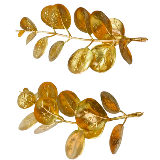 Golden Leaf Cake Topper pack of 2 PC's #6