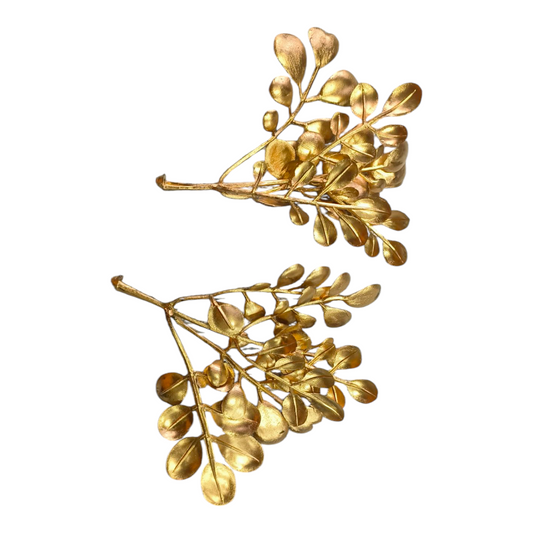 Golden Leaf Cake Topper pack of 2 PC's #3