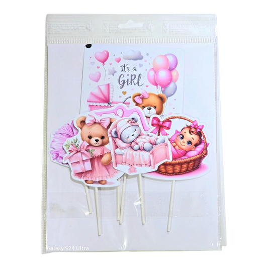 Paper Theme Topper It's Girl
