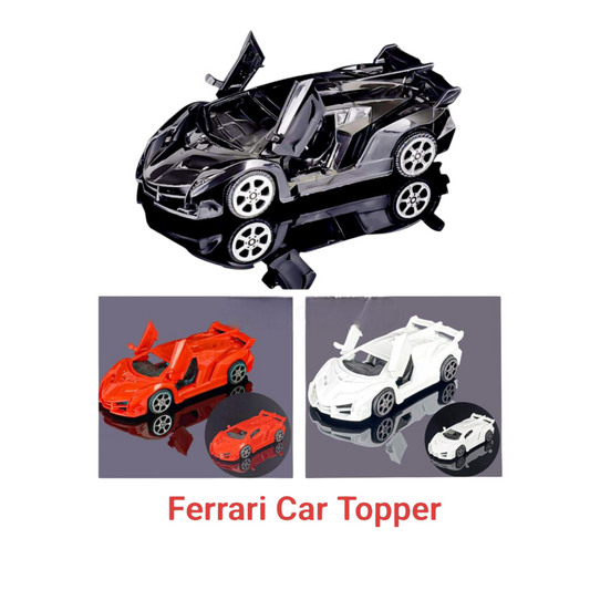 Car Toys Cake Topper 1 pc Ferari Car White