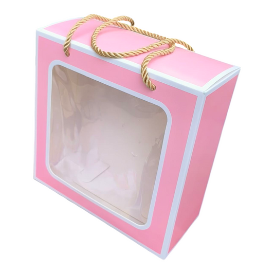Hamper Paper Bag Pink 6×6×4 inch, 10 PC's pack