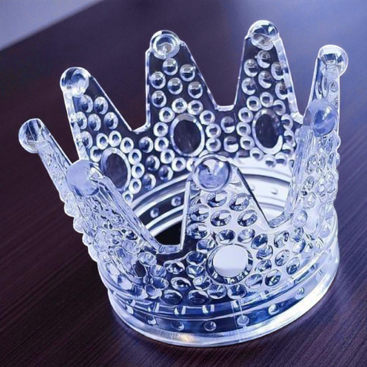 Holographic Plastic Crown Size 2*3 inch Transparent