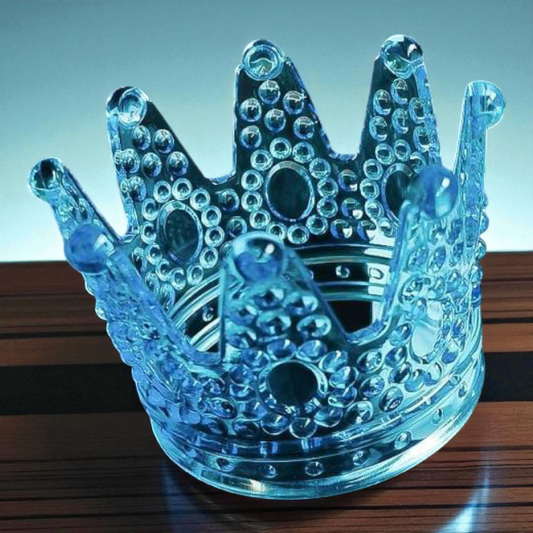 Holographic Plastic Crown Size 2*3 inch Blue