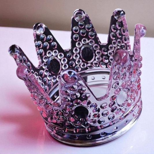 Holographic Plastic Crown Size 2*3 inch Pink