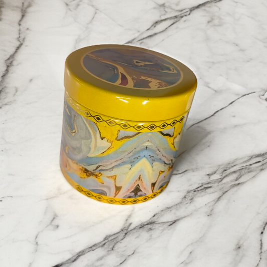Cookie/ Dry Fruits Tin Container Small yellow
