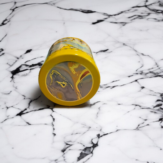 Cookie/ Dry Fruits Tin Container Small yellow