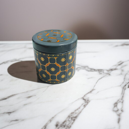 Cookie/ Dry Fruits Tin Container Small Gray