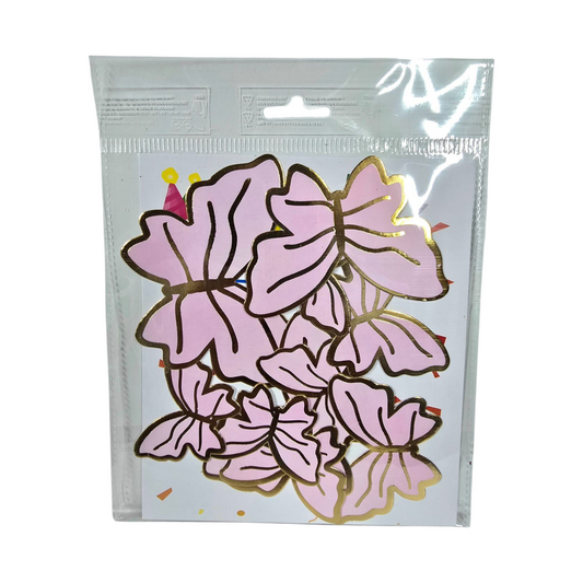 Paper Butterfly Light Pink Golden Lining, 10 PC's pack