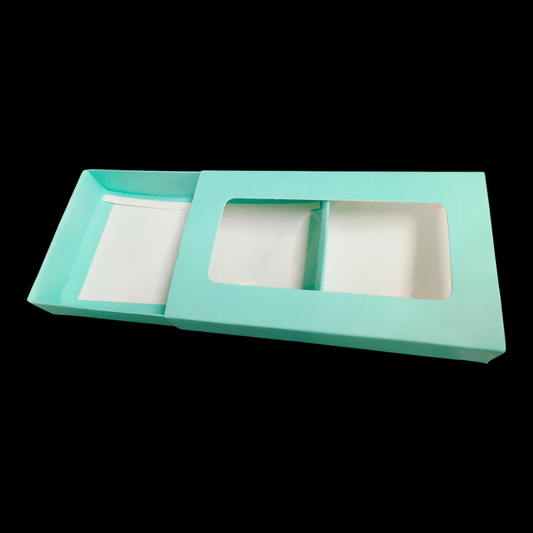 Slider Bar Box / Kunafa Box | 10 PC's pack | size 6.5×3.75×1 inch | Mint Green