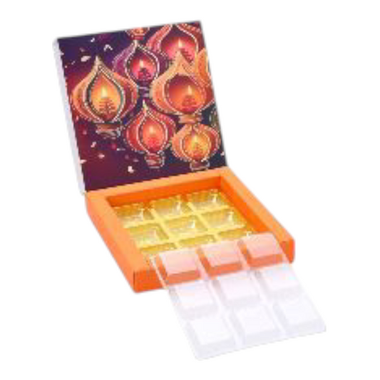 9 Cavity Diwali Box with Cavity +Lid -10 PC's pack (15 Series)