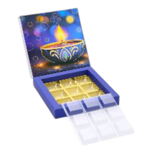 9 Cavity Diwali Box with Cavity +Lid -10 PC's pack (17 Series)