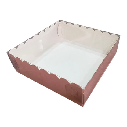 9 Brownie Box Pastel Pink | 10 PC's | Size -9×9×2