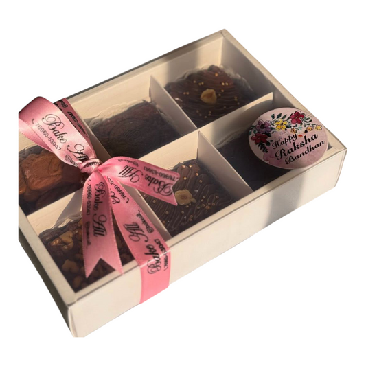 6 Pcs Brownie Hamper White| 5 PC's pack