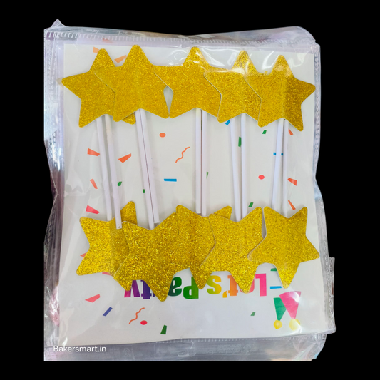 Star Paper Topper -10 PC's pack -Gold