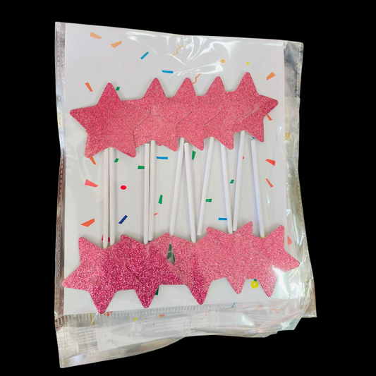 Star Paper Topper -10 PC's pack -Rose Gold