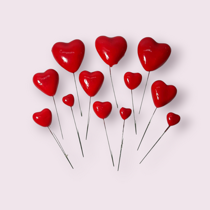 Heart Faux Red Colour 20  pcs pack