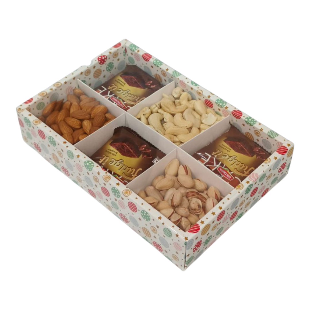 Brownie Box Partition 6 Pcs Polka Dot White- Size 6×9×2 |10 PC's pack