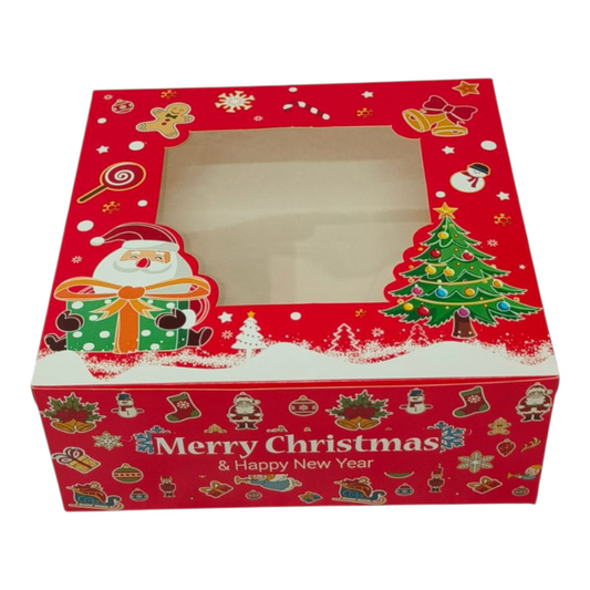 Cake Box Christmas Red -Size 10×10×5 ,5 PC's pack