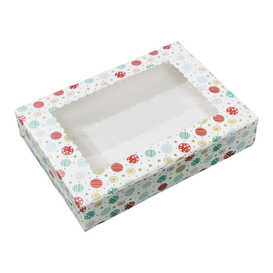 Brownie Box 6 Pcs Polka Dot White- Size 6×9×2 |10 PC's pack