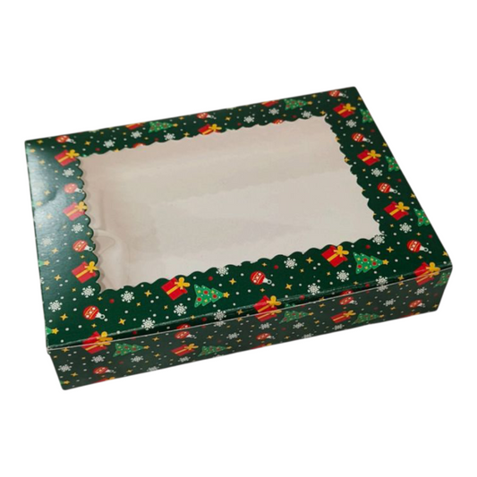 Brownie Box 6 P Christmas Green - Size 9×6×2 |10 PC's pack