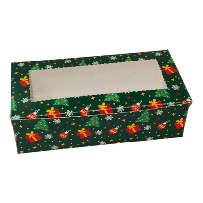 Brownie Box 2P Christmas Green - Size 6×3×2 |10 PC's pack