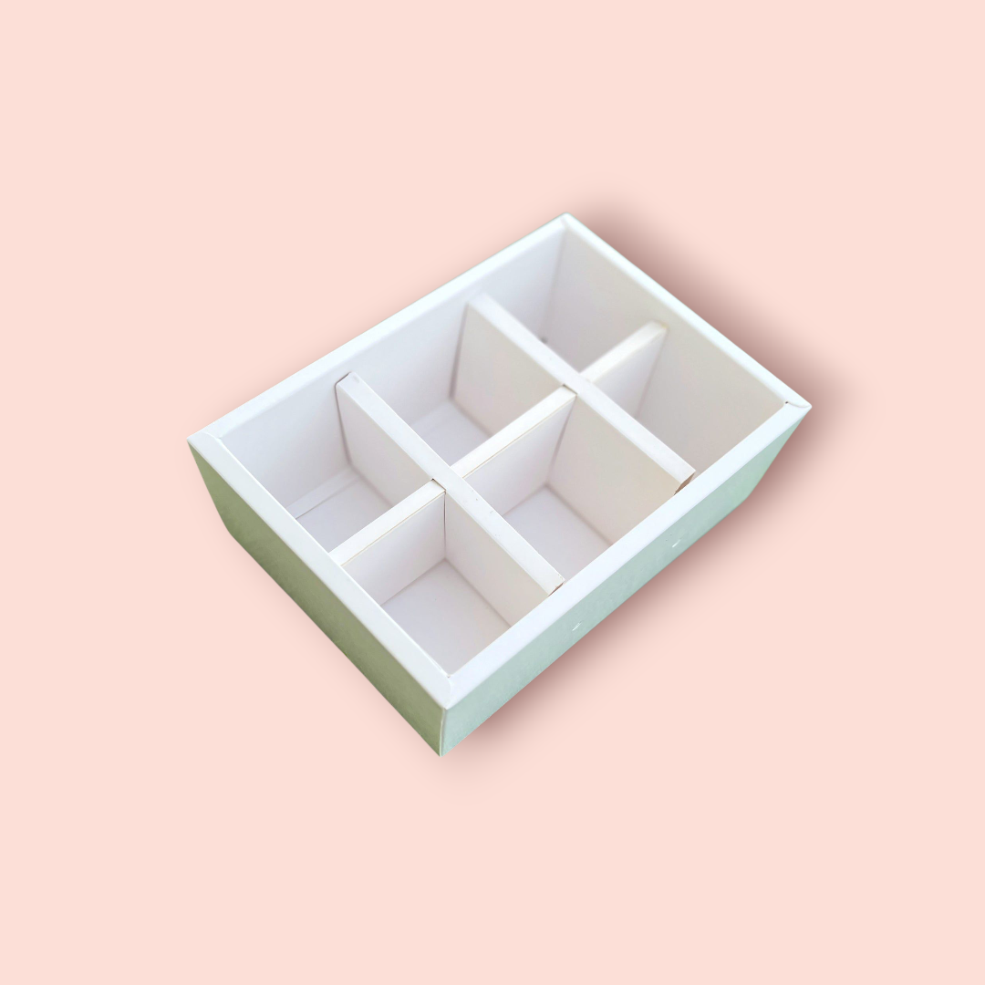 Brownie Box Partition 6 Pcs White- Size 6×9×2 |10 PC's pack