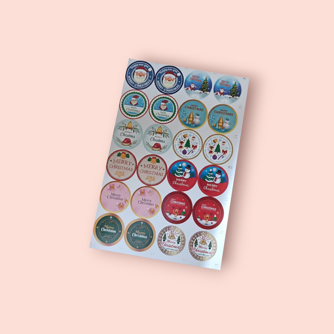 Christmas Stickers Sheets | 50 pcs Sheet