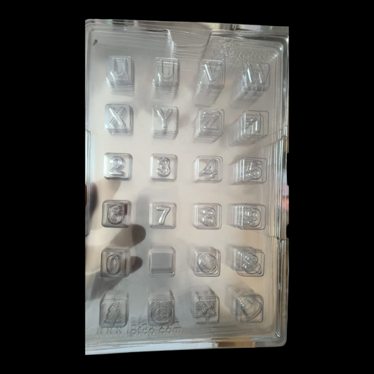 Cacao PVC Mold Alphabet Small A-Z , 2 Pcs Set  | Mold NO. 237 & 238
