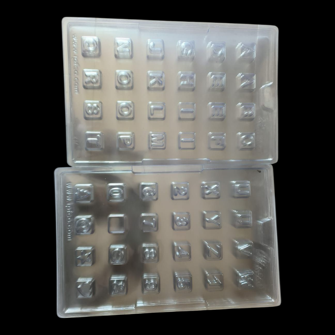 Cacao PVC Mold Alphabet Small A-Z , 2 Pcs Set  | Mold NO. 237 & 238