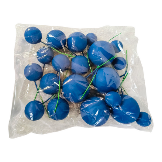 Matt Colour Faux Ball-|Dark Blue | Multisize| 20 PC's pack