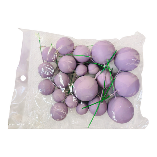 Matt Colour Faux Ball |Light Purple|Multisize| 20 PC's pack