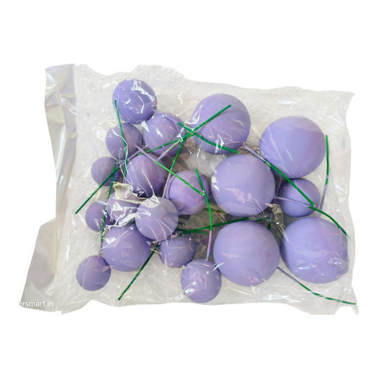 Matt Colour Faux Ball -Purple | Multisize| 20 PC's pack