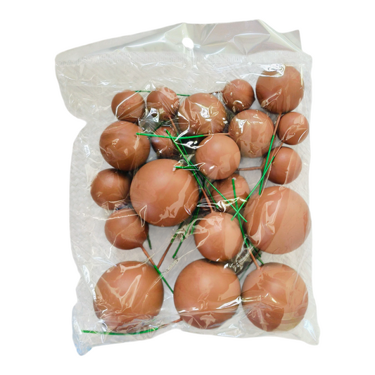 Matt Colour Faux Ball-|Brown| Multisize| 20 PC's pack