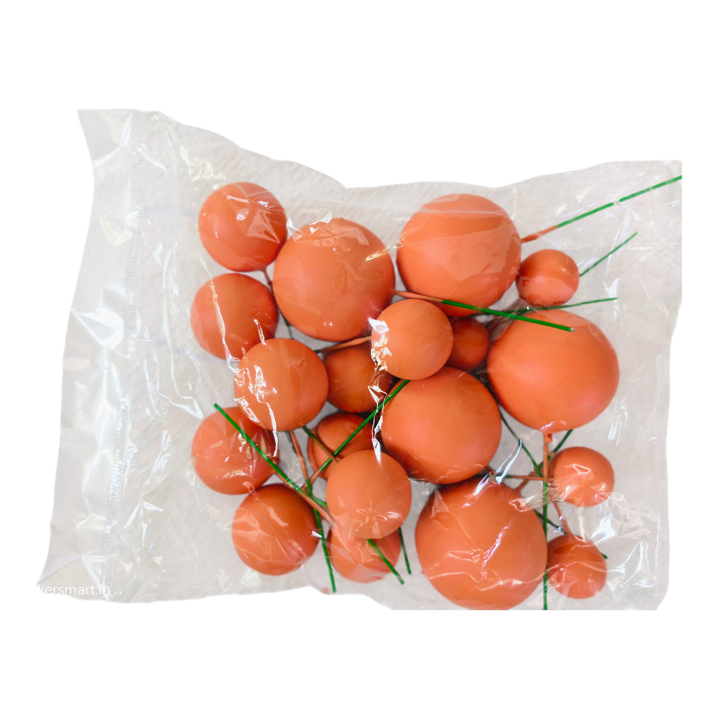 Matt Colour Faux Ball |Orange Colour|Multisize| 20 PC's pack
