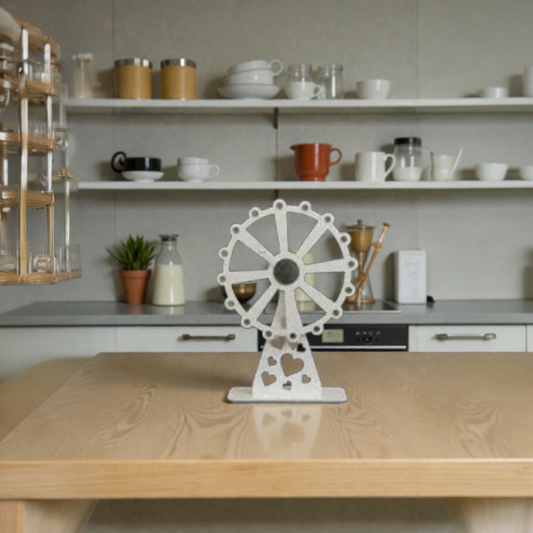 Rotating Ferries Wheel | Table Decoration Prop | White